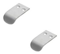 Loops 2X Semi Concealed Cabinet Finger Pull Handle 12mm Fixing Centres Satin Chrome