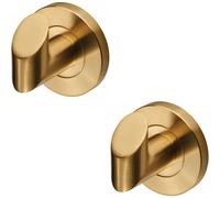 Loops 2x Single Bathroom Robe Hook on Concealed Fix Rose 44.5mm Proj Satin PVD Loops Multicolor