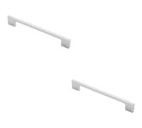 Loops 2x Slim D Shape Pull Handle 190 x 7mm 160mm Fixing Centres Polished Chrome Loops Multicolor