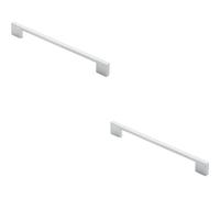 Loops 2x Slim D Shape Pull Handle 220 x 8.5mm 192mm Fixing Centres Polished Chrome Loops Multicolor