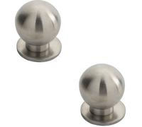 Loops 2X Small Solid Ball Cupboard Door Knob 30mm Dia Stainless Steel Cabinet Handle