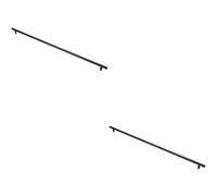Loops 2x T Bar Cupboard Pull Handle 668 x 12mm 608mm Fixing Centres Matt Black Loops Black