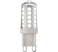 Loops 3.2W G9 Daylight White Dimmable LED Light Bulb - 320 Lumen Output - 6500k Colour Temperature - Clear & Gloss White Polycarboante - Integrated Control Gear