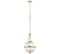 Loops 3 Bulb Ceiling Pendant Light Fitting Highly Polished Nickel LED E14 60W in Metallics Loops Metallics