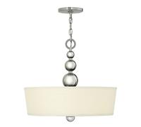Loops 3 Bulb Ceiling Pendant Light Fitting Highly Polished Nickel LED E27 60W in Metallics Loops Metallics