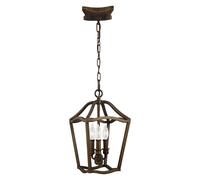 Loops 3 Bulb Ceiling Pendant Light Fitting Painted Aged Brass Finish LED E14 60W Bulb in Metallics Loops Metallics