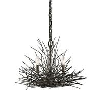 Loops 3 Bulb Chandelier Hanging Pendant LIght Olde Bronze LED E14 60W Bulb Loops Multicolor