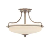 Loops 3 Bulb Semi Flush Light Polished Chrome LED E27 100W Bulb Loops Multicolor