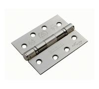 Loops 3 PACK 102 x 76mm Ball Bearing Hinge Satin Stainless Steel Interior Door in Metallics Loops Metallics