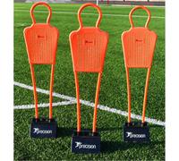 Loops 3 Pack 4Ft Mini Orange Football Mannequin Set - Freekick Dummy Defender Training