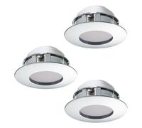 Loops 3 PACK Flush Ceiling Downlight Chrome Recessed Spotlight 6W Built in LED Loops Multicolor