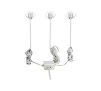 Loops 3 PACK Flush / Recessed Ceiling Downlight White Aluminium 1W Built in LED Loops White