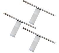 Loops 3 Pack | Over Cabinet LED Light & Driver Kit | Aluminium & Cool White | Kitchen Cupboard Downlight | Bathroom Make-Up Mirror Spotlight | Wardrobe Draers & Unit Lighting | Overhang Reading Lamp