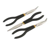 Loops 3 Piece 280mm Needle Nose Pliers Set - Straight & Angled Nose - Foam Grip Loops Multicolor