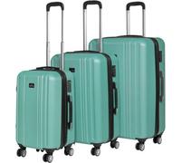 Loops 3-Piece Lightweight Teal Abs Luggage Set With Spinner Wheels - Travel Cases 20 24 28 Inches