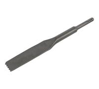 Loops 30 x 250mm Toothed Mortar Comb Chisel - SDS Plus Shank - Impact Demolition Steel in Metallics Loops Metallics