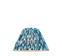 Loops 30Cm Handcrafted Marlin Blue Tapered Lamp Shade With Pleated Design