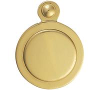 Loops 31mm Lock Profile Covered Escutcheon 17.5mm Fixing Centres Polished Brass in Metallics Loops Metallics