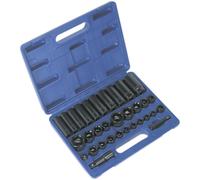 Loops 32 Piece Impact Socket Set - 3/8" & 1/2" Sq Drive - Standard & Deep Sockets Loops Multicolor
