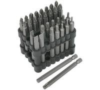 Loops 32 Piece Power Tool Bit Set - 75mm Extra-Long Bits - Chrome Vanadium Steel in Metallics Loops Metallics