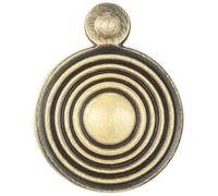 Loops 32mm Lock Profile Escutcheon Reeded Design - Florentine Bronze Keyhole Cover