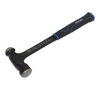 Loops 32oz One Piece Steel Ball Pein Hammer - Shock Reducing Textured Rubber Grip in Metallics Loops Metallics