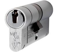 Loops 35 / 45mm Euro Double Offset Cylinder Lock 6 Pin Satin Chrome Fire Rated Barrel