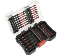 Loops 35 Piece Impact Grade Power Tool Bit Set - S2 Steel Bits - Plastic Storage Case in Metallics Loops Metallics