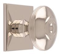 Loops 38mm Round Cabinet Door Knob & 40X40mm Matching Backplate Polished Nickel Handle