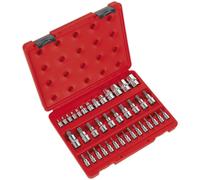 Loops 38pc TRX Star Socket & SECURITY Bit Set - 1/4" 3/8" 1/2" Sq Drive Male & Female Loops Multicolor