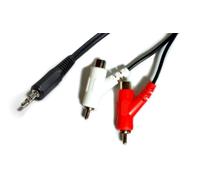 Loops 3m 3.5mm Male to 2 RCA/PHONO Stackable Combiner Male Cable/Lead - SPARE SOCKET