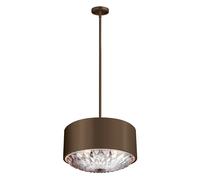 Loops 4 Bulb Ceiling Pendant Light Fitting Dark Aged Brass Finish LED E27 60W Bulb in Metallics Loops Metallics