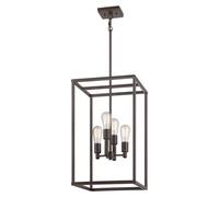 Loops 4 Bulb Ceiling Pendant Light Fitting Western Bronze LED E27 60W Bulb Loops Multicolor