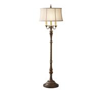 Loops 4 Bulb Floor Lamp Desert Linen Fabric Shade Cambridge Crackle LED E27 60W Loops Multicolor