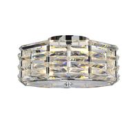 Loops 4 Bulb Flush Light Low Ceiling Polished Nickel Finish LED E27 60W Bulb in Metallics Loops Metallics