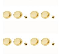 Loops 4 Pack - 29mm Sliding Door Rose & 2X 56mm Round Flush Finger Pulls - Polished Brass