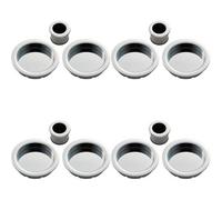 Loops 4 Pack - 29mm Sliding Door Rose & 2X 56mm Round Flush Finger Pulls - Polished Chrome