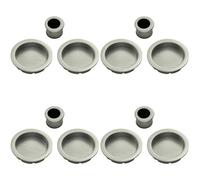 Loops 4 Pack - 29mm Sliding Door Rose & 2X 56mm Round Flush Finger Pulls - Satin Nickel