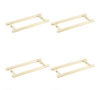 Loops 4 Pack 300mm Satin Brass Pull Handle For Doors - Back To Back Design - Door Handle