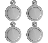 Loops 4 Pack - 31mm Lock Profile Covered Escutcheon 17.5mm Fixing Centres Polished Chrome