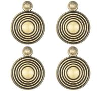 Loops 4 Pack - 32mm Lock Profile Escutcheon Reeded Design - Florentine Bronze Keyhole Cover