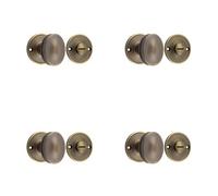 Loops 4 Pack 40mm Antique Brass Turn & Release For Luxury Door Knob - Door Handle