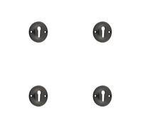 Loops 4 Pack 40mm Dark Bronze Standard Keyway Escutcheon For Luxury Homes - Solid Brass Key Hole Cover