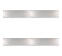 Loops 4 Pack - 615mm X 150mm Plain Door Kickplate - Satin Stainless Steel Kick Plate Protector