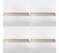 Loops 4 Pack - 855mm X 150mm Plain Door Kickplate - Satin Stainless Steel Kick Plate Protector