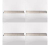 Loops 4 Pack - 915mm X 150mm Plain Door Kickplate - Satin Stainless Steel Kick Plate Protector