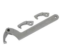 Loops 4 Pack Adjustable C Spanner Set - 51-121mm Hook & Pin Retaining Ring Hinged Arm Loops Multicolor