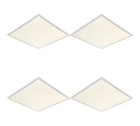 Loops 4 PACK Anti-Glare Ceiling Panel Light - 40W Cool White LED - White Paint Loops White