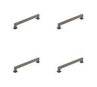 Loops 4 Pack Antique Brass Cabinet Handle - 224mm Premium Quality - Kitchen Drawer Pull Handle