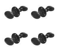 Loops 4 Pack Antique Oval Black Rim Door Knob For Vintage Charm